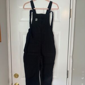 Lucy & Yak Black Straight Leg Overalls